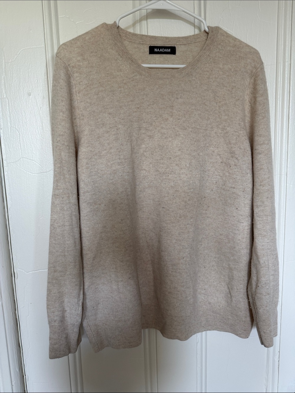 NAADAM Cream Crew Neck Sweater